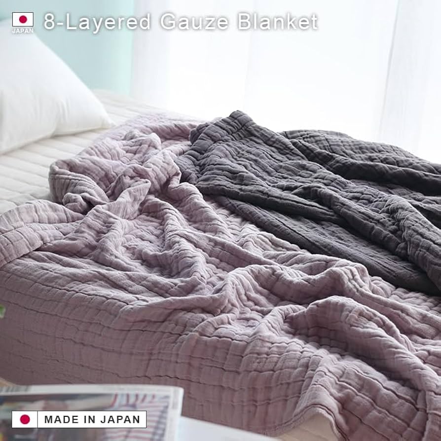 Amazon.com: HIORIE Japanese Blanket, 8-Layered Gauze Blanket